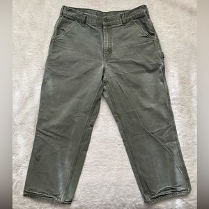 Faded Green Carhartt Carpenter Pants